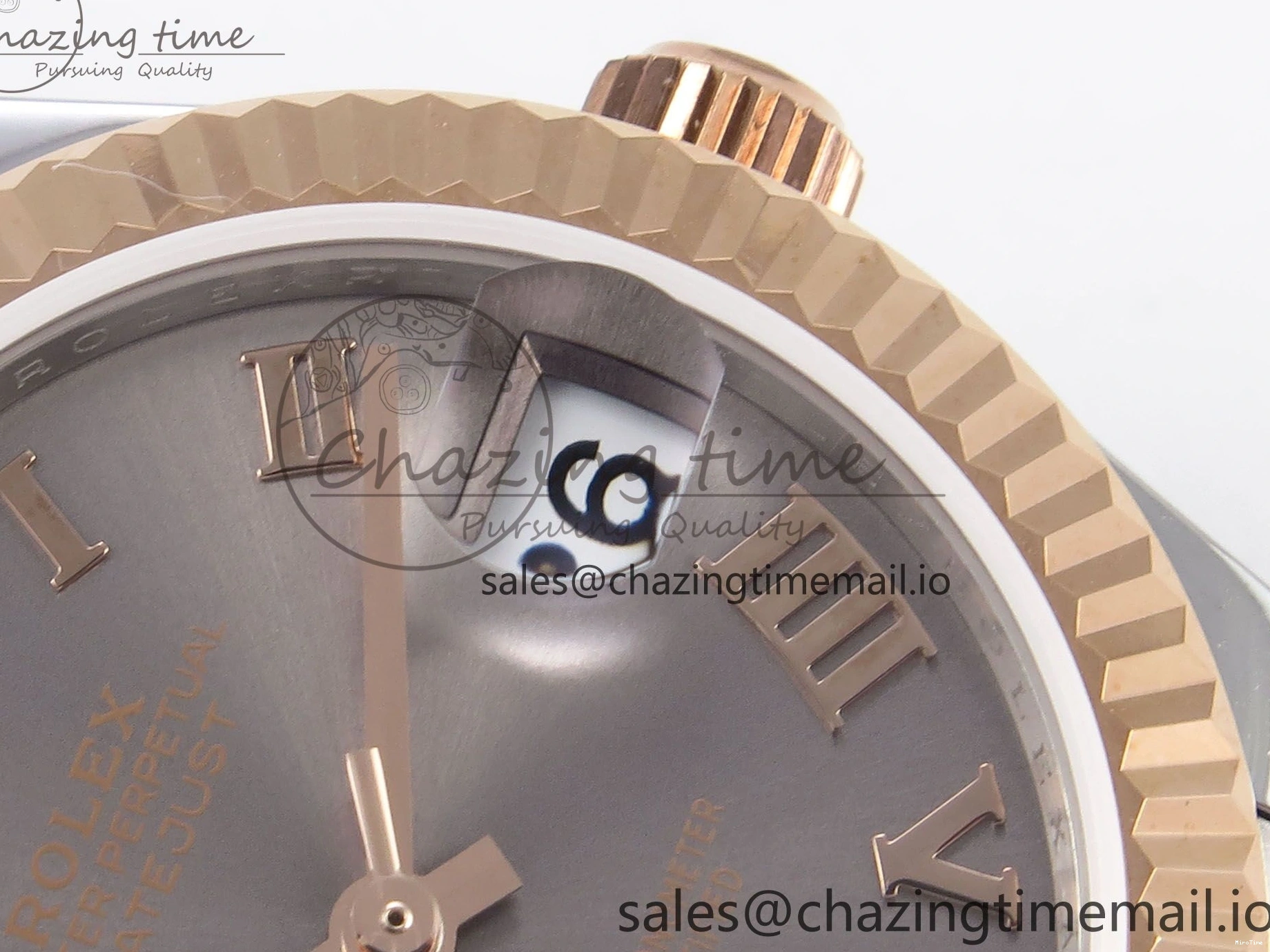 MiroTime 0401 Popular DateJust 31 278271 SS RG GMF 1:1 Best Edition 904L Steel Gray Roman Diamonds Dial on Jubilee Bracelet A 1165